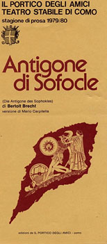 Locandina Antigone di Sofocle