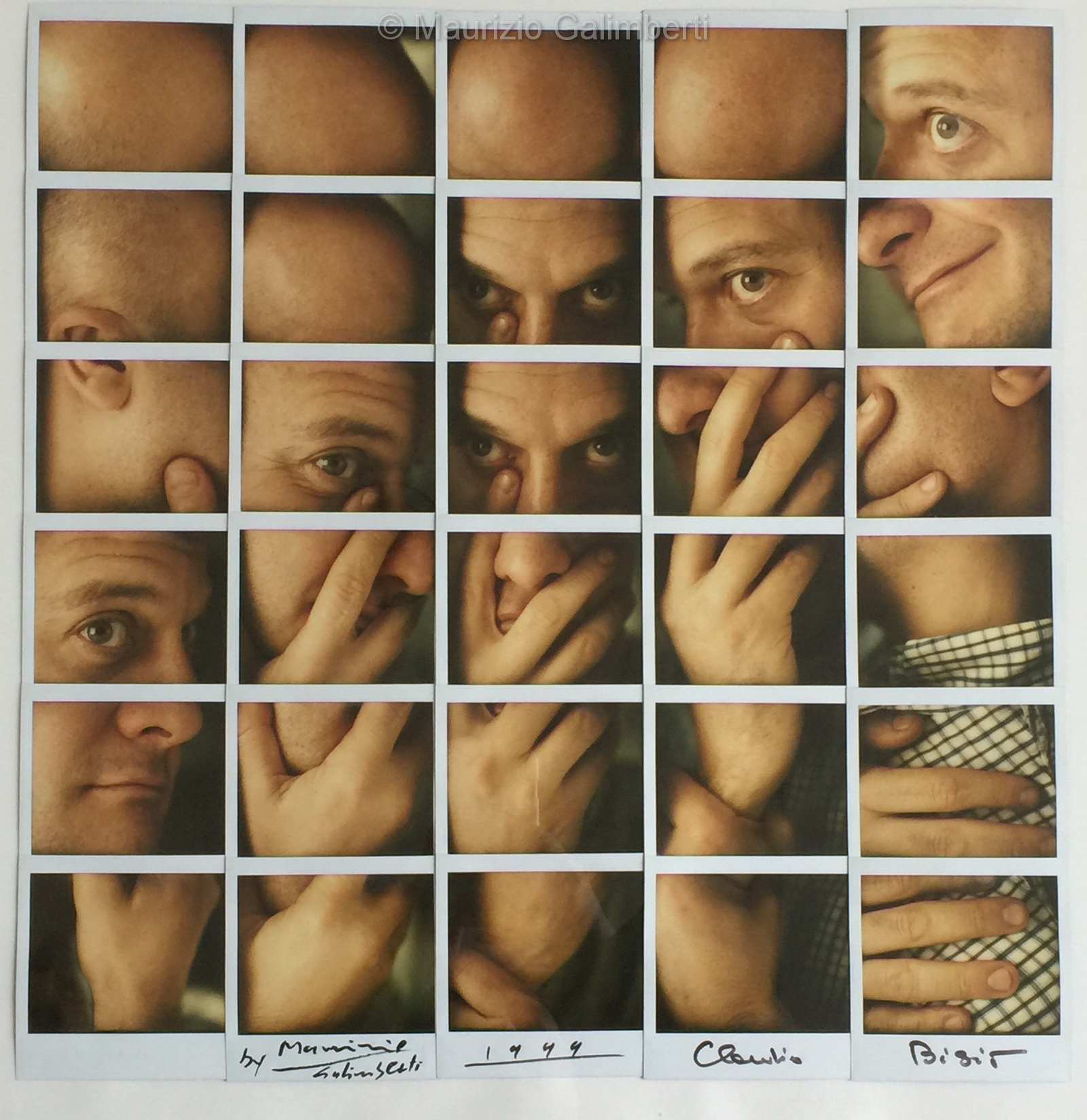 Ritratto di Claudio Bisio fatto da Maurizio Galimberti, 1999
